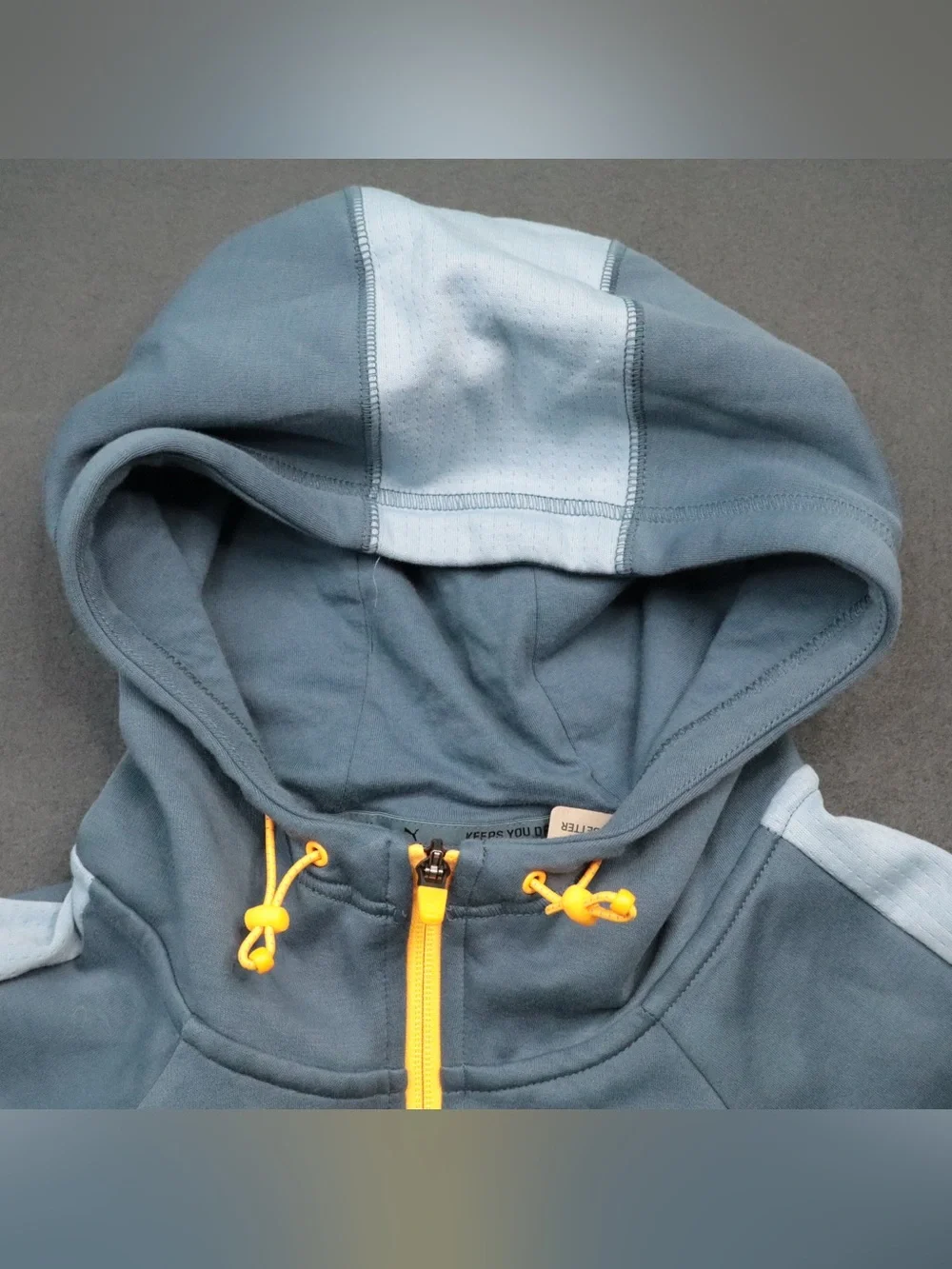 PUMA Evostripe Full-Zip Hoodie Men's XL Blue/Gray DryCell Moisture Management